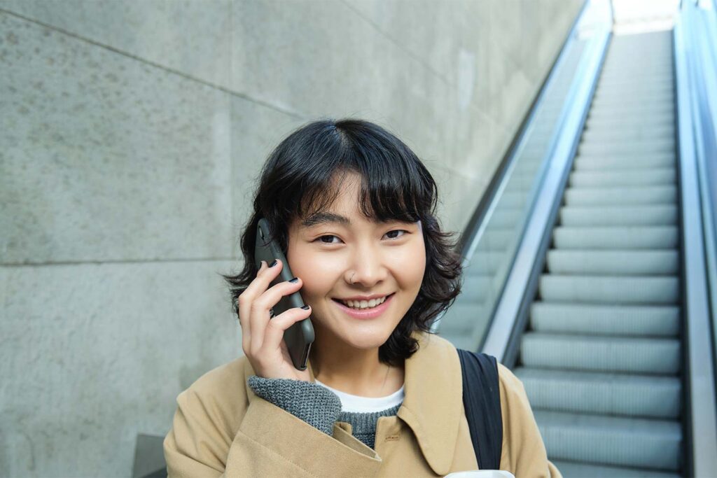 Lady on the phone
